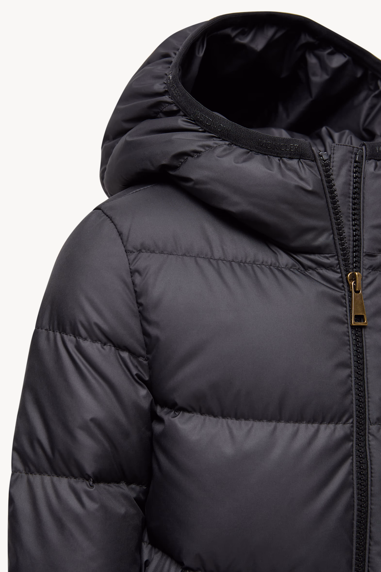 Beulah Hooded Down Jacket Girl Black Moncler 4